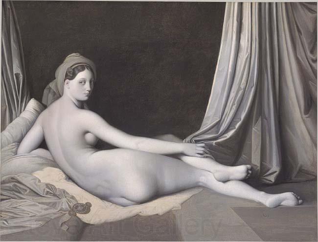 Jean Auguste Dominique Ingres Odalisque in Grisaille Norge oil painting art